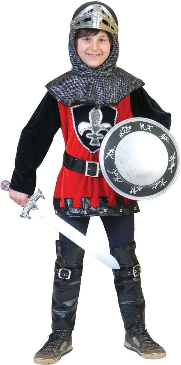 Middeleeuwse & Renaissance Strijders Kostuum | Kentgeenvrees Ridder | Jongen | Maat 164 | Carnaval kostuum | Verkleedkleding
